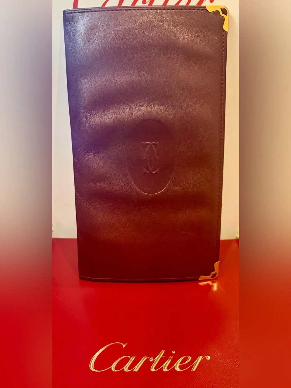 VTG. Cartier Burgundy Leather Men’s Wallet